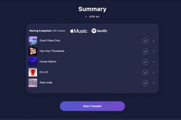 TuneMyMusic automatically | import an itunes playlist to amazon music