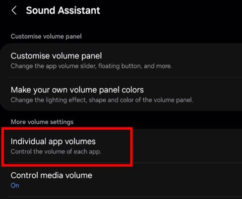 tap Individual App Volumes | Keep Spotify Playing in the Background