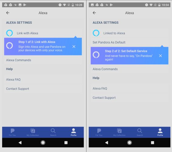 select Link with Alexa | Play Pandora on Alexa