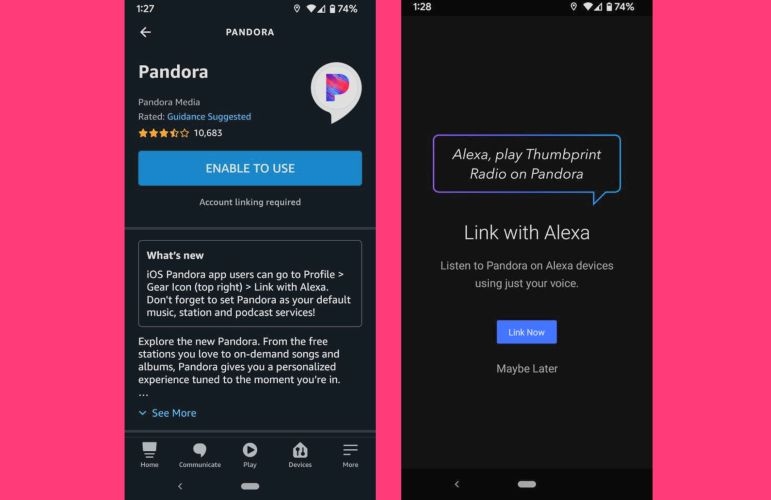 sign in with Pandora | Play Pandora on Alexa