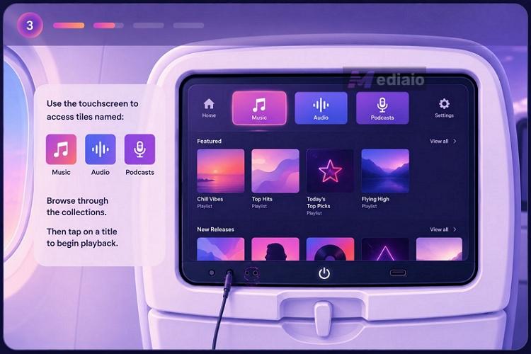 adjust the volume | Listen to Music on Airplane
