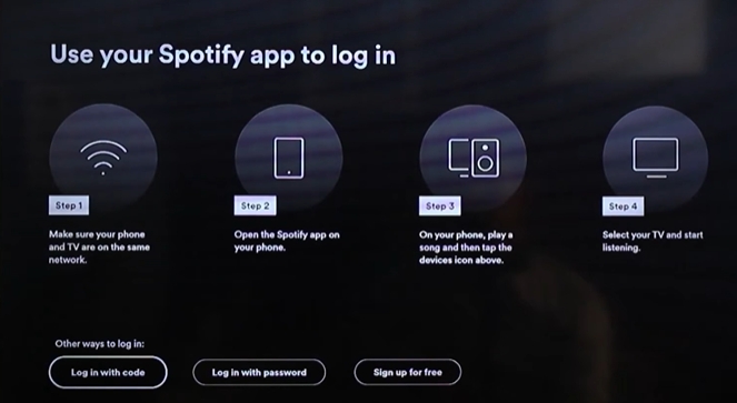 choose Login with password | Login Spotify on TV
