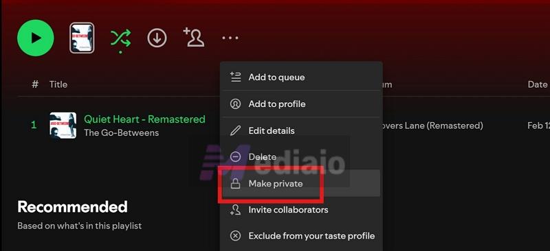 click three-dot menu | Make a Playlist Public on Spotify
