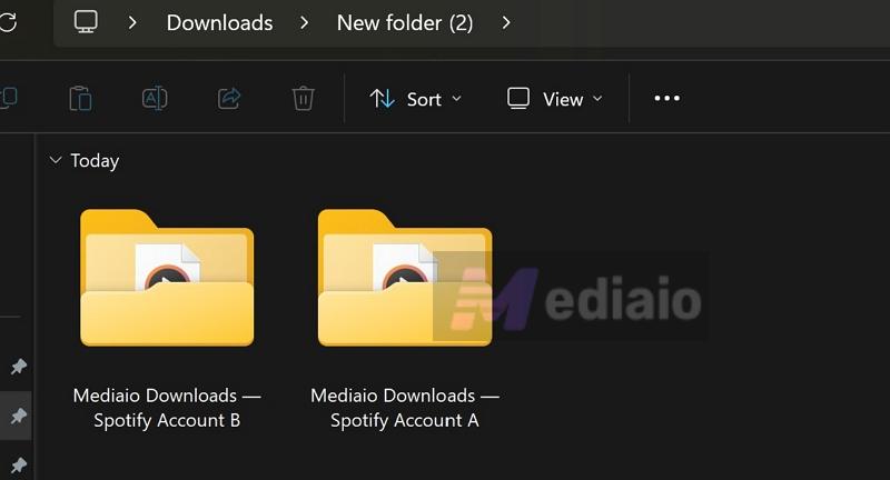 listen to songs via different folders | Add and Switch Accounts on Spotify