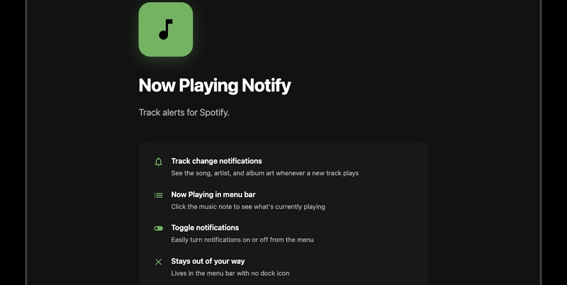 turn on Show Notifications | Next Song Notifications Spotify Mac