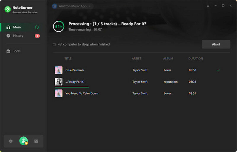 Use NoteBurner Amazon Music Converter 4 | noteburner