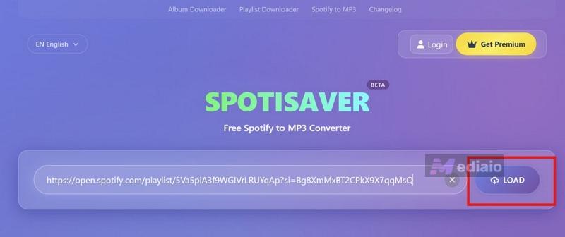 press Load | Convert Spotify Playlist to MP3