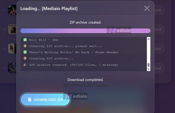 click Download ZIP | Convert Spotify Playlist to MP3