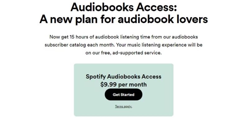 Audiobooks Access plan | Play and Download Audiobooks from Spotify