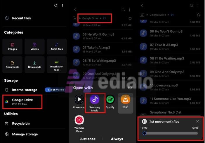 pick player | Play Google Drive Music Files on Android