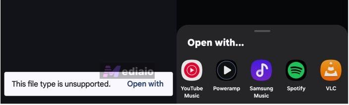 File not supported | Play Google Drive Music Files on Android