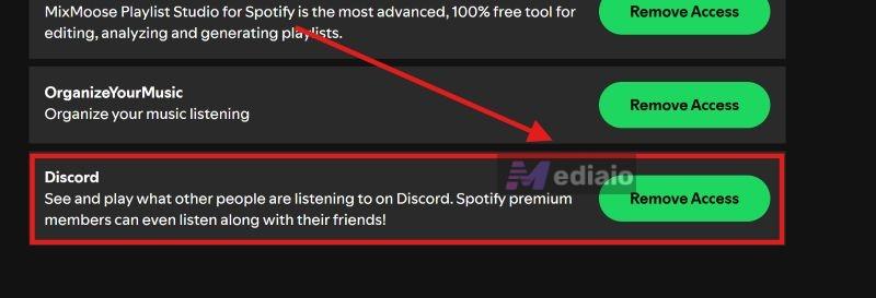 go to Accounts and Manage Apps | Play Spotify Together on Discord