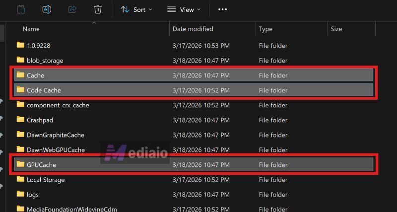 delete Cache | Play Spotify Together on Discord