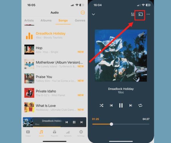 tap Cast | Play Spotify on Waymo