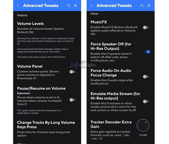 increase granularity | Poweramp Music Player Review