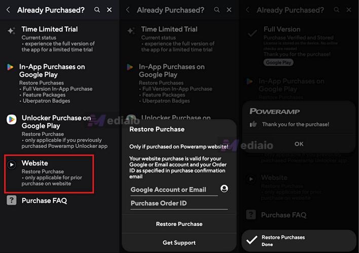 activate with order ID | Poweramp Music Player Review