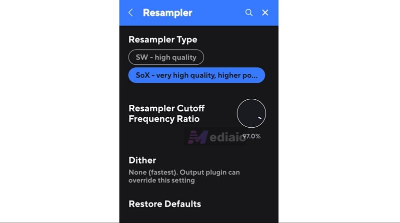 Resampler | Poweramp Music Player Review