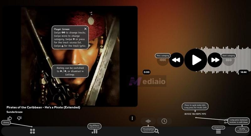 Now Playing screen | Poweramp Music Player Review