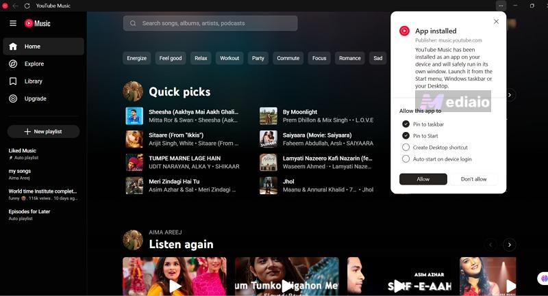sign in it with YouTube Music | Download Music from YouTube Music to Computer
