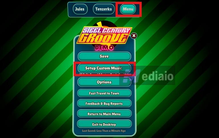 select Setup Custom Music | Put Your Own Music in Steel Century Groove