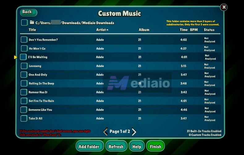 music folder | Put Your Own Music in Steel Century Groove