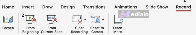 use Camera Format | Record Audio on PowerPoint Computer