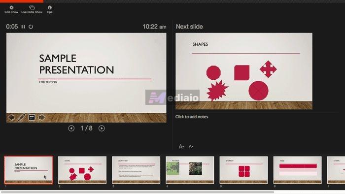 switch to Presenter View | Record Audio on PowerPoint Computer