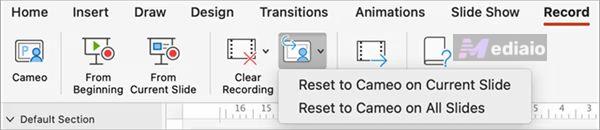 clear Cameo recording | Record Audio on PowerPoint Computer