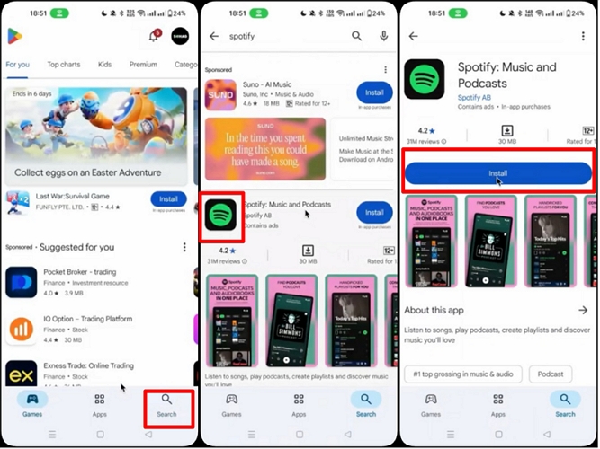 open Google Play Store | Why Is Spotify So Slow