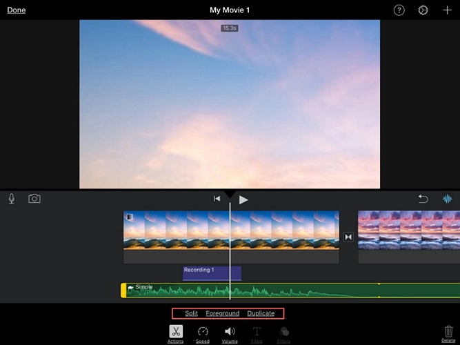 choose Split | Remove Audio from iPhone Video