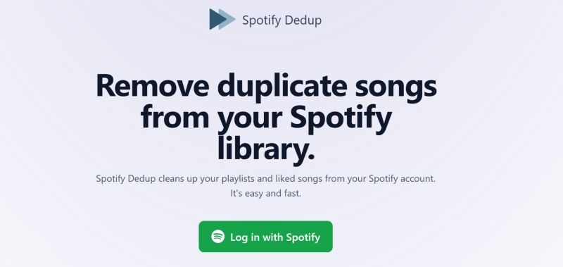 click Log in with Spotify | Remove Duplicates from Spotify Playlists