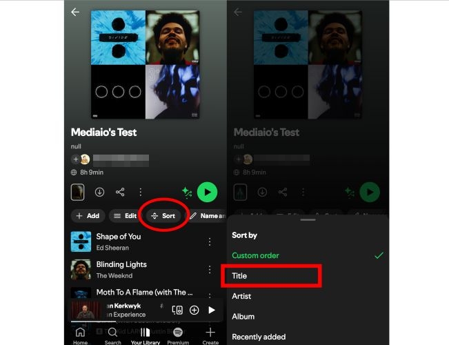 set Sort by to Title | Remove Duplicates from Spotify Playlists