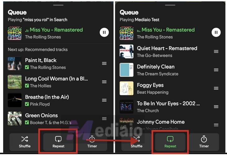 loop full list | Repeat a Song on Spotify