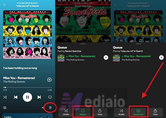 switch to Repeat One | Repeat a Song on Spotify