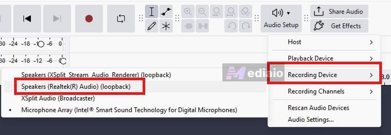 hover over Recording Device | Rip Music from YouTube