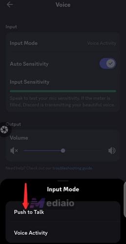 select Push-to-Talk | Stop Discord from Pausing Spotify