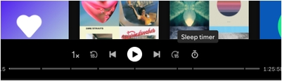 click Sleep Timer icon | Set Sleep Timer on Spotify