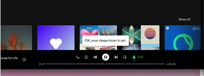 sleep timer is set | Set Sleep Timer on Spotify