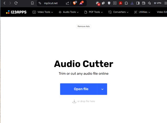 click Open File | Set Spotify Music as Ringtone