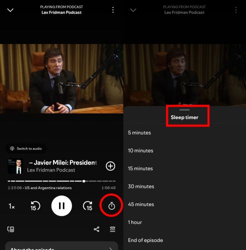 hit Clock | Set Sleep Timer on Spotify