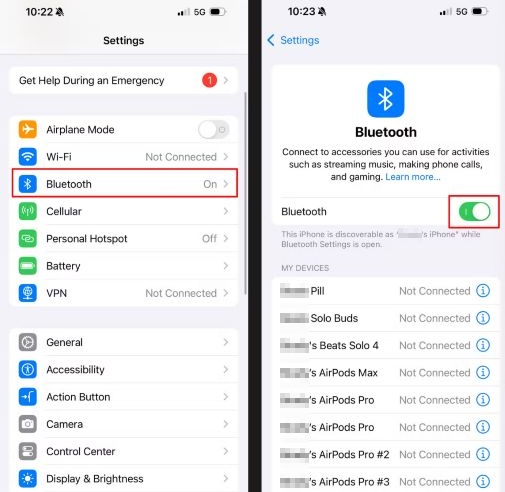 Bluetooth on | Spotify on Apple CarPlay
