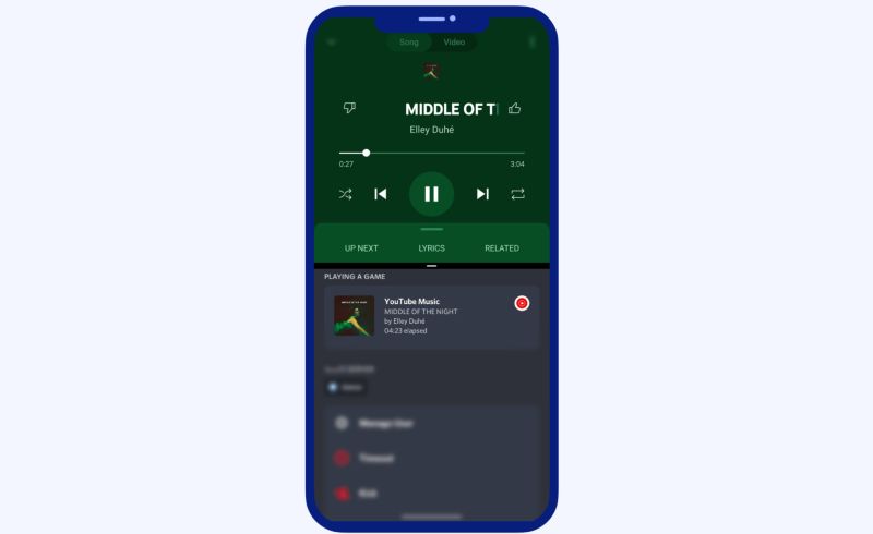 open YouTube Music app | Show What You're Listening to on YouTube Music on Discord