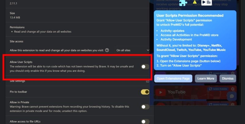 PreMiD reads metadata | Show What You're Listening to on YouTube Music on Discord