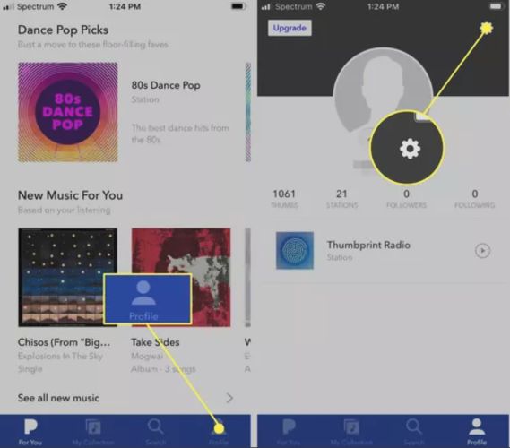 tap Gear | Pandora Sleep Timer