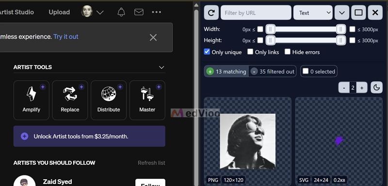 drag Width sliders | SoundCloud PFP Downloaders