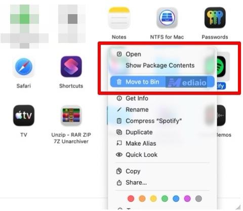 select Move to Bin | Why Is Spotify So Slow
