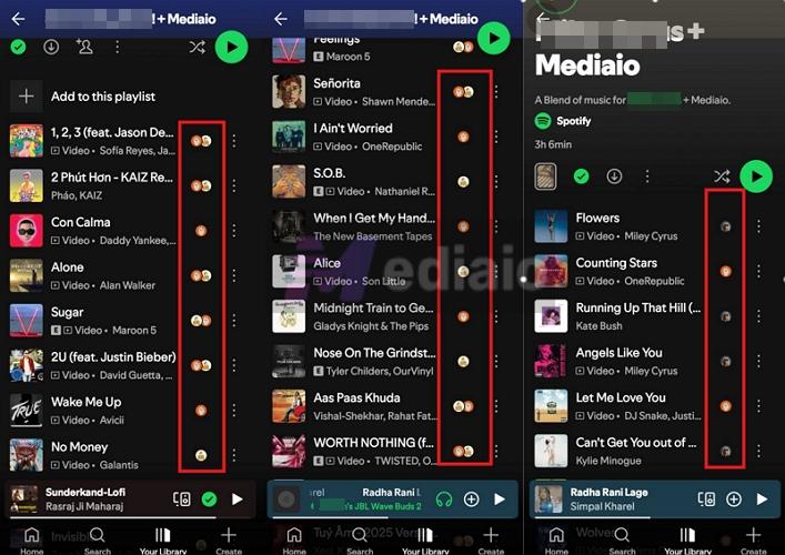 multiple profile overlapping icons | How Does Spotify Blend Work