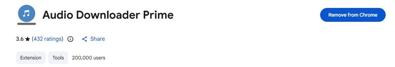 add Audio Downloader Prime | Spotify Downloader Chrome Extensions