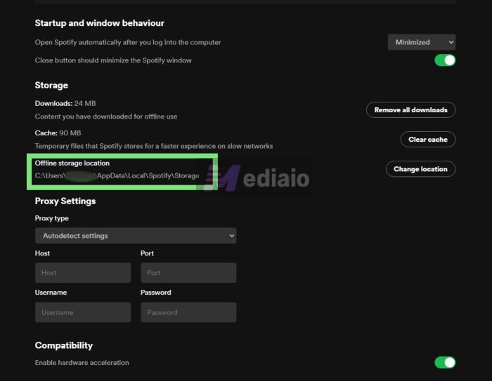 click Change location | Download Music from Spotify to USB for Free