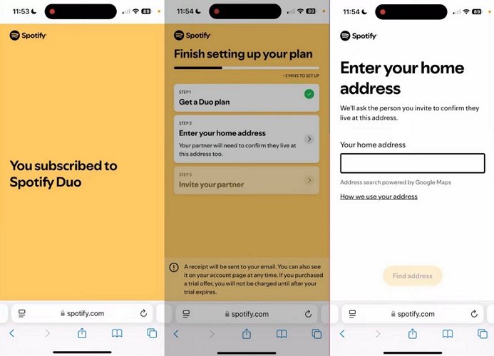 enter full address | How Does Spotify Duo Work